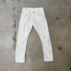 Dries Van Noten White Denim - Slim Straight Cut